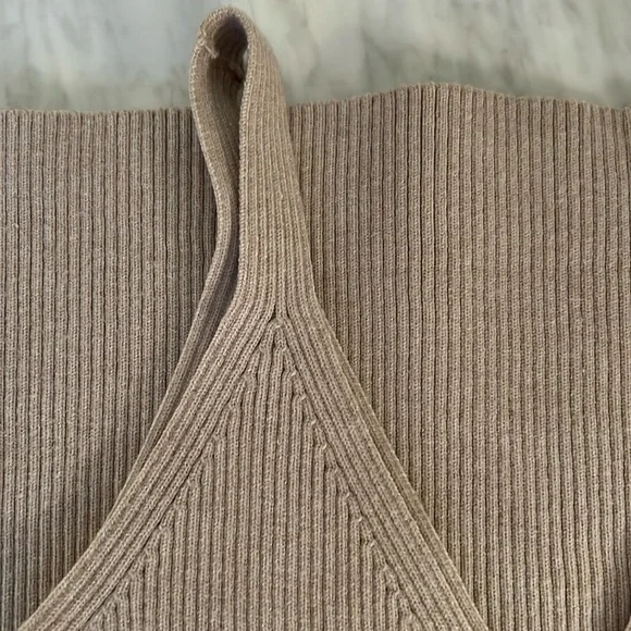 Zara Ribbed Knit Sleeveless Sweater Tank Dress - Picture 2 of 6